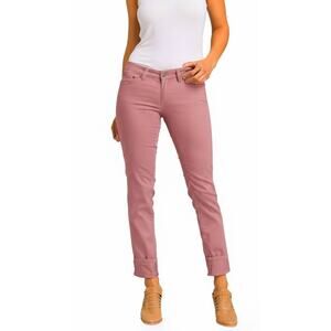 Prana Kara Organic Cotton Blend Low Rise Skinny Jeans Pants Mauve Sz 6 / 28